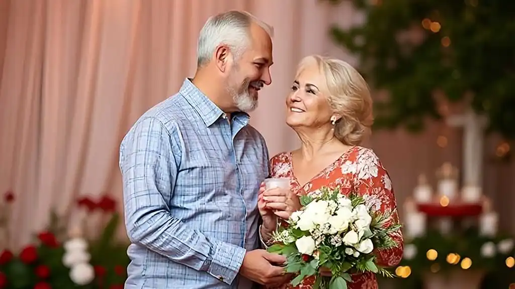Couple celebrating their anniversary